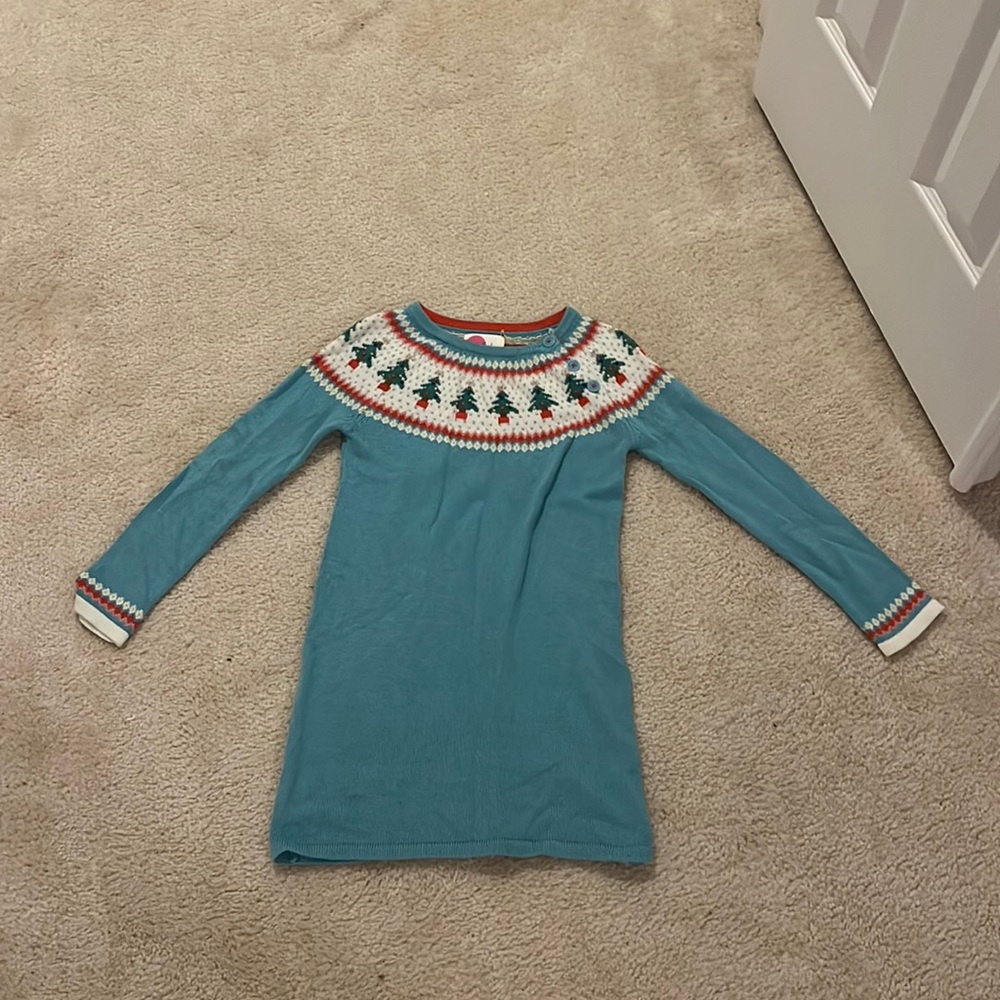 Christmas sweater dress size 7-8 miniboden